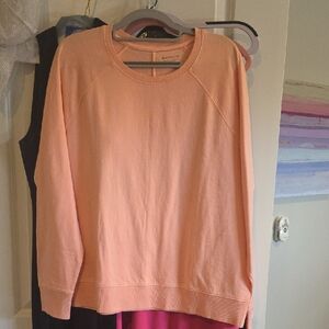 Athleta Sundown Sweatshirt Beach Peach Large L NWT